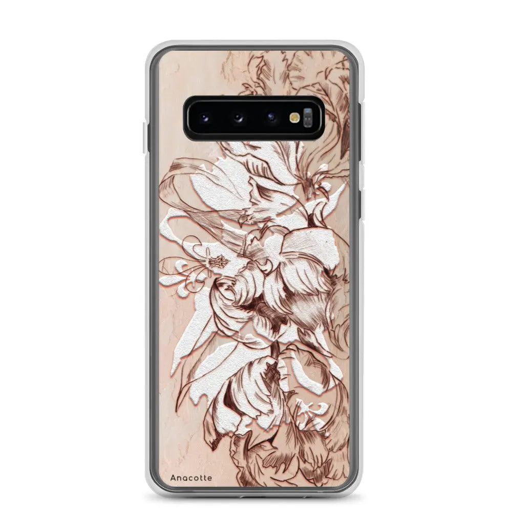 Anacotte Luxury Retro White Flowers Samsung Case