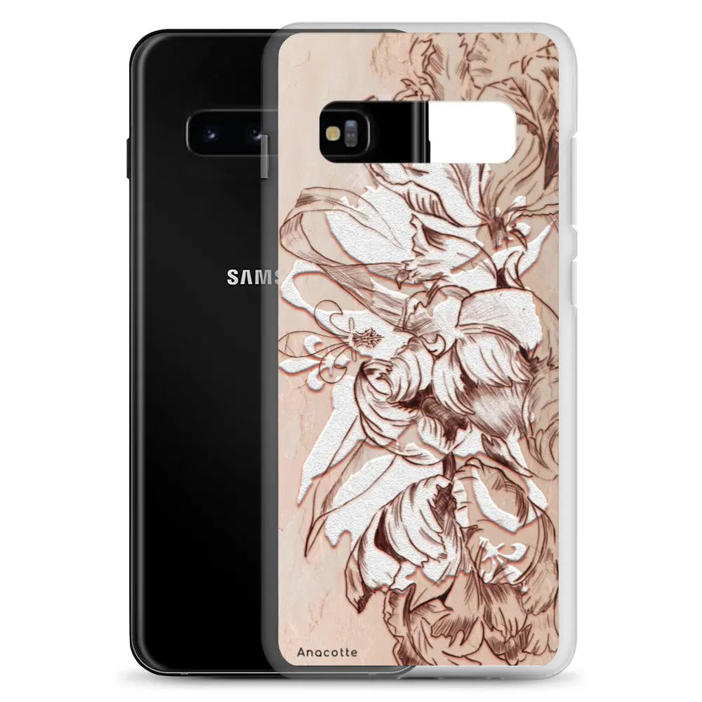 Anacotte Luxury Retro White Flowers Samsung Case
