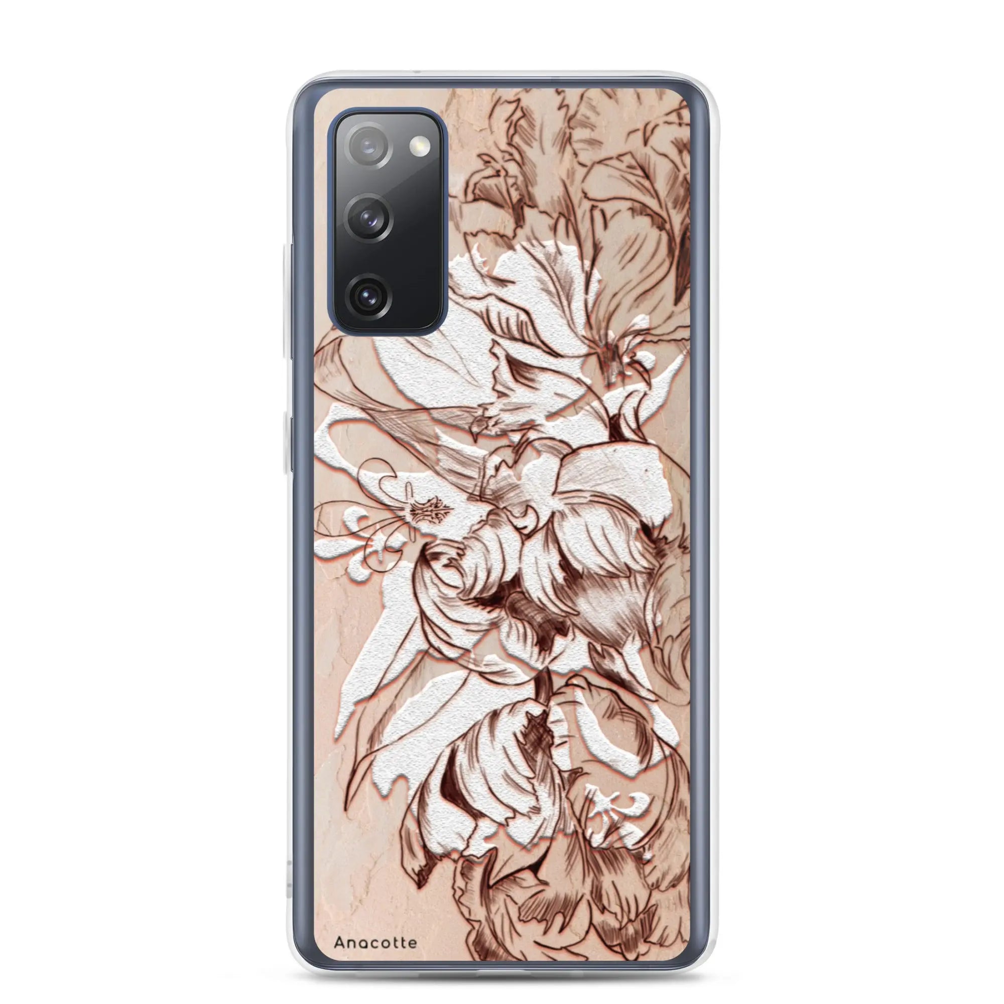Anacotte Luxury Retro White Flowers Samsung Case