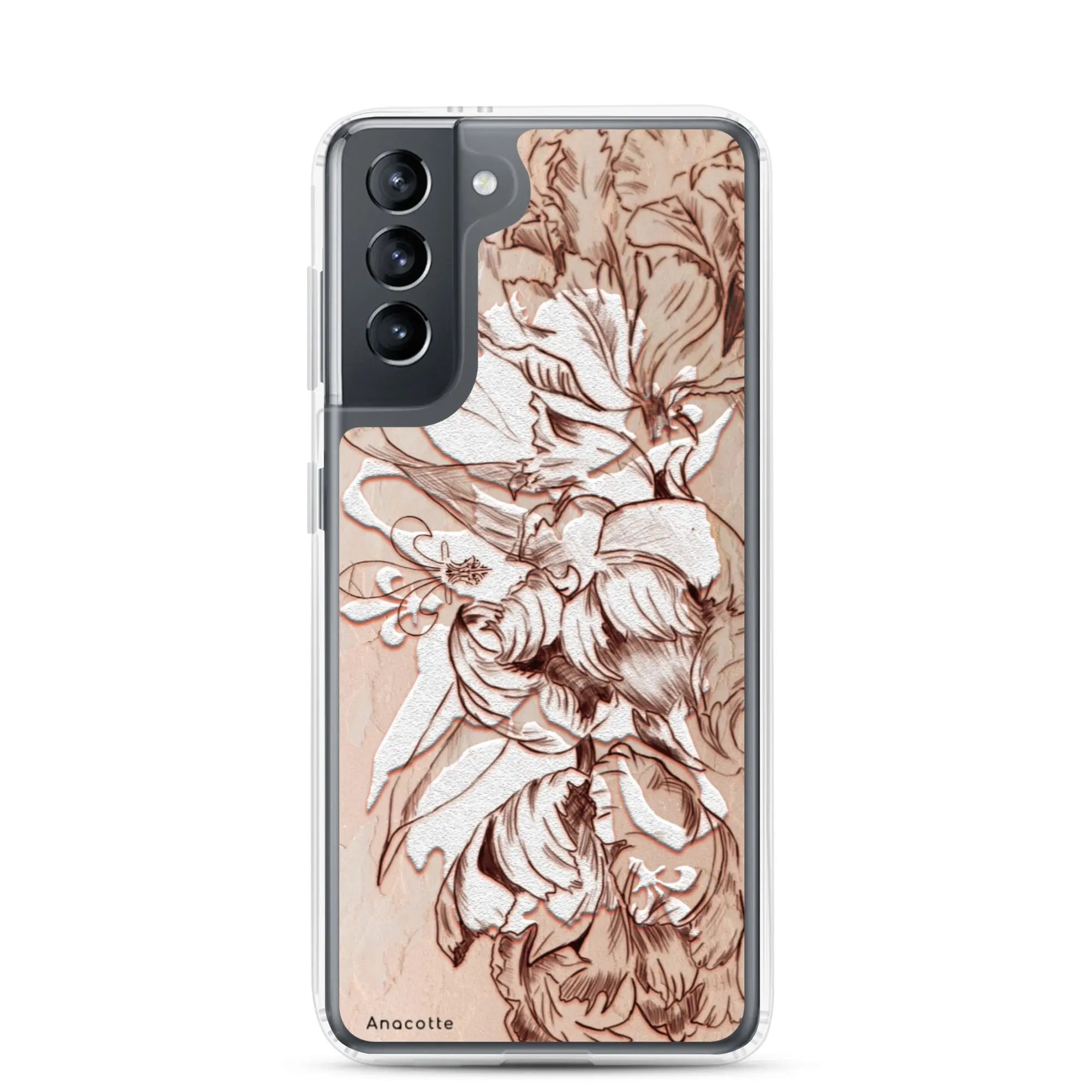 Anacotte Luxury Retro White Flowers Samsung Case
