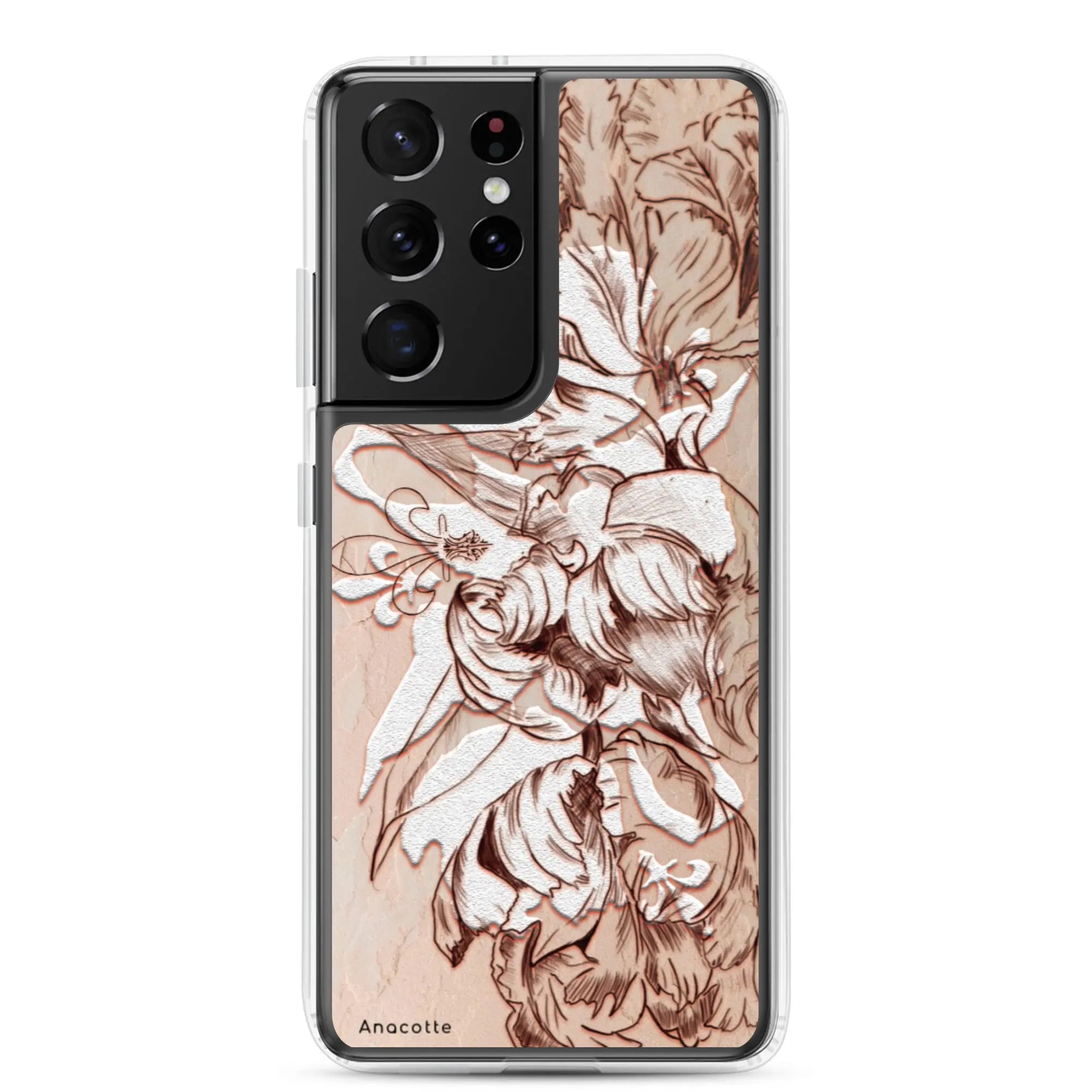 Anacotte Luxury Retro White Flowers Samsung Case