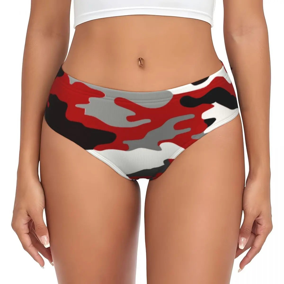 Custom Women's Pink Camouflage Camo Style Panties Breathable Briefs Underwear Valentine's Day Gifts Underpants