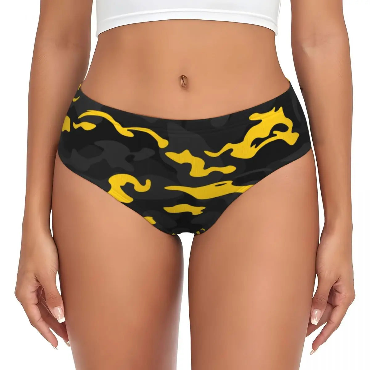 Custom Women's Pink Camouflage Camo Style Panties Breathable Briefs Underwear Valentine's Day Gifts Underpants