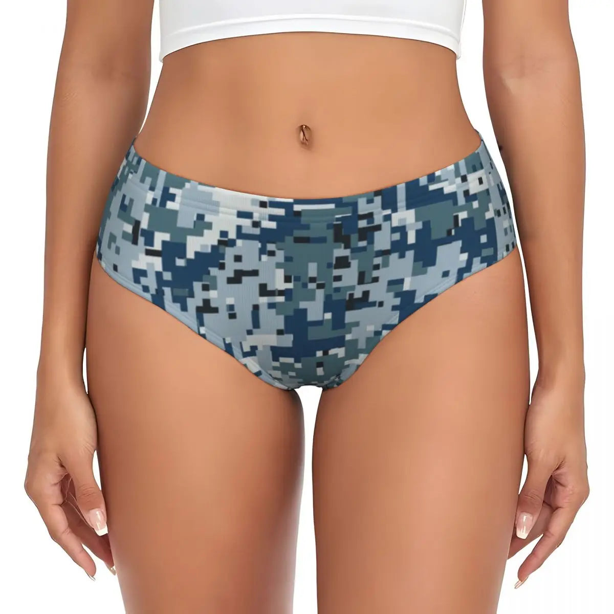 Custom Women's Pink Camouflage Camo Style Panties Breathable Briefs Underwear Valentine's Day Gifts Underpants