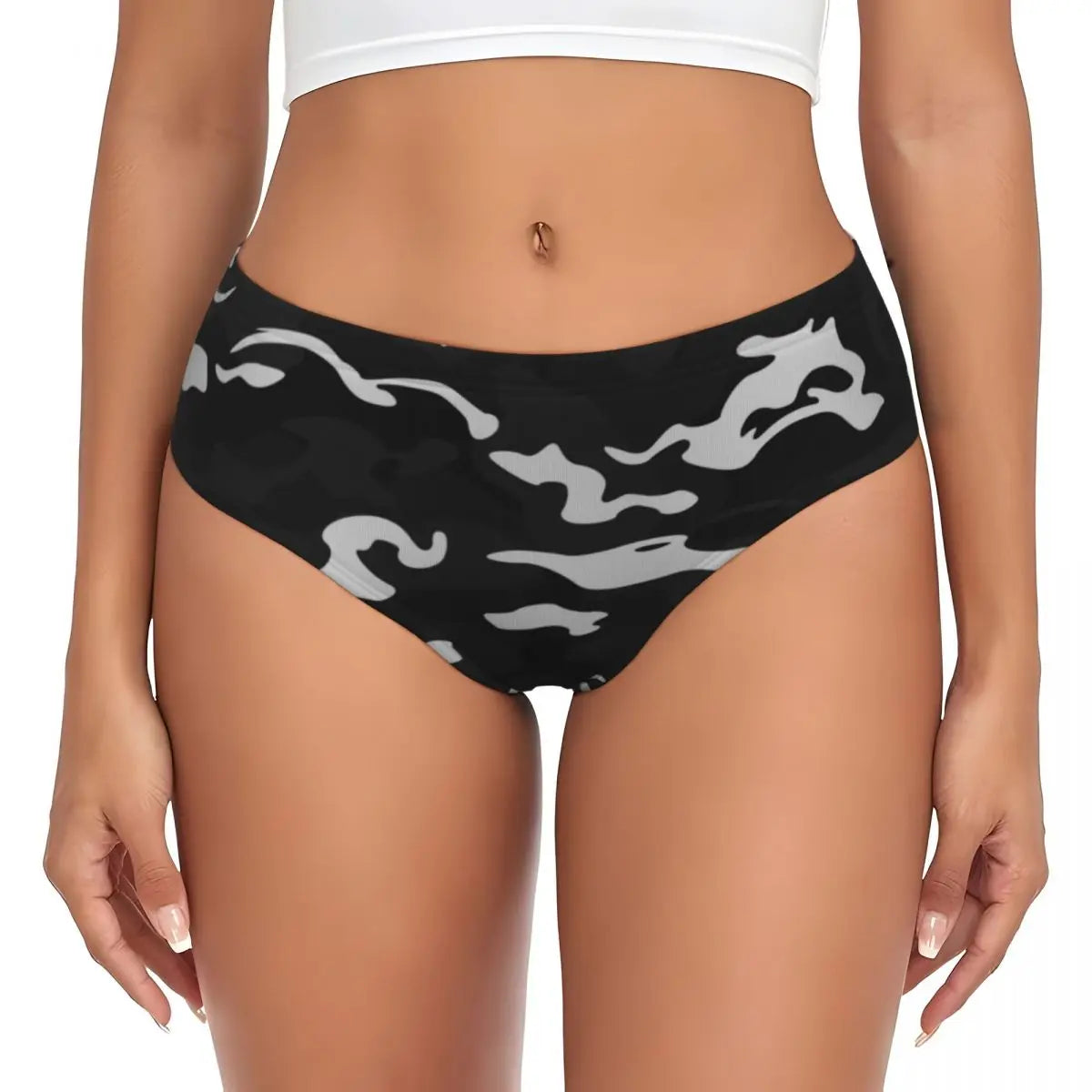 Custom Women's Pink Camouflage Camo Style Panties Breathable Briefs Underwear Valentine's Day Gifts Underpants