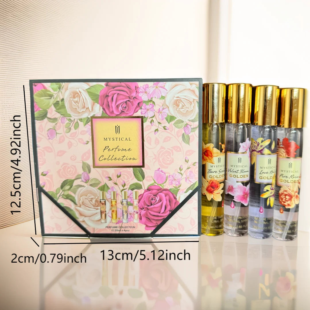MYSTICAL Women's perfume gift box, floral fragrance fresh, unisex, travel, Mother's Day, Valentine's Day, birthday gift