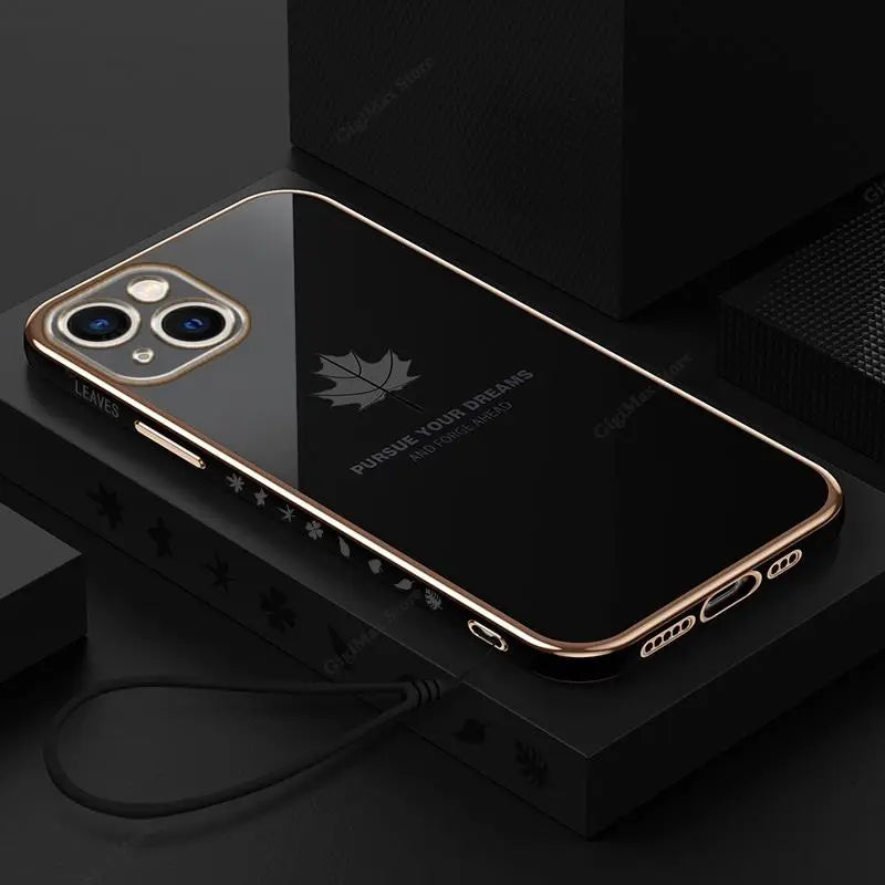 iPhone 14 Anacotte Maple leaves Plating iPhone case